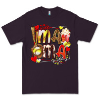 Plum mama softball baseball with popcorn Premium Tee - texasbilliewilder