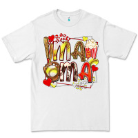 White mama softball baseball with popcorn Premium Tee - texasbilliewilder