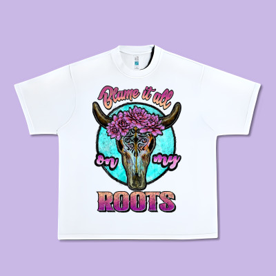 Blame It All On My Roots White Urban Heavy Tee Designed By Jahusdesignshop