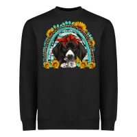 Black german shorthaired pointer western rainbow Heavyweight Sweatshirt - Artiststas