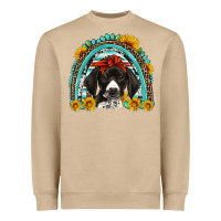 German Shorthaired Pointer Western Rainbow Heavyweight Sweatshirt | Teevron