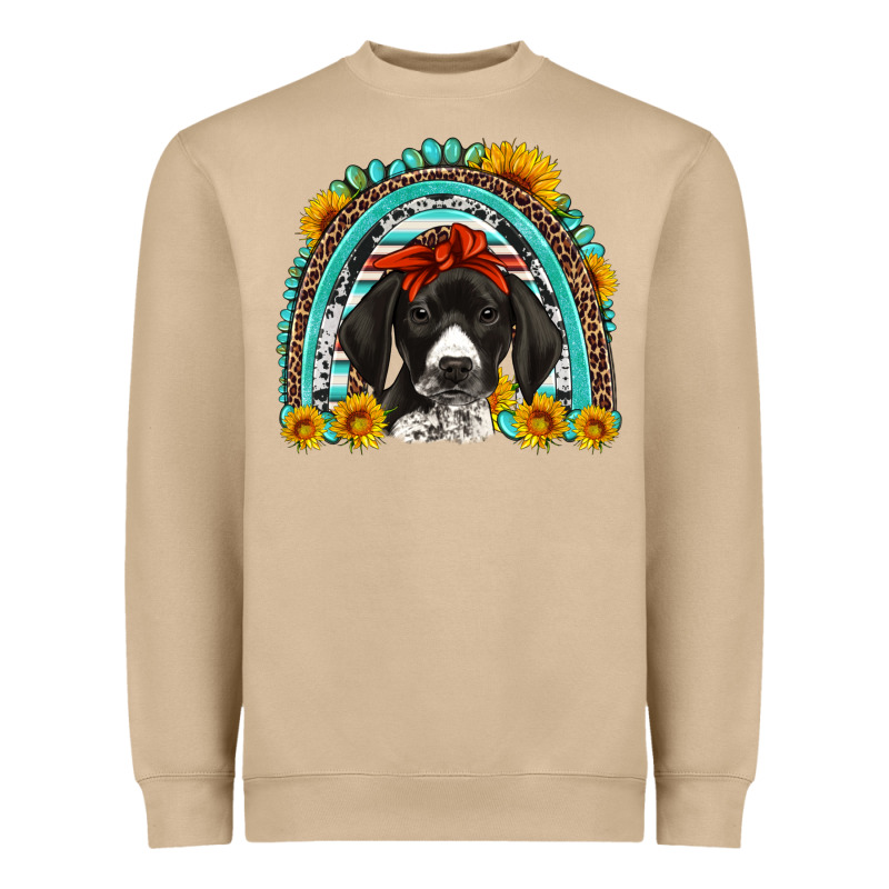 German Shorthaired Pointer Western Rainbow Heavyweight Sweatshirt by Artiststas | Teevron