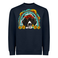 Navy german shorthaired pointer western rainbow Heavyweight Sweatshirt - Artiststas