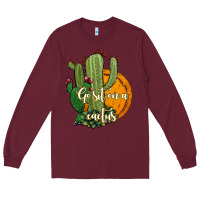 Burgundy cactus go sit on a cactus Long Sleeve Tee - Jasminsmagicworld