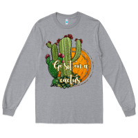 Heather Grey cactus go sit on a cactus Long Sleeve Tee - Jasminsmagicworld