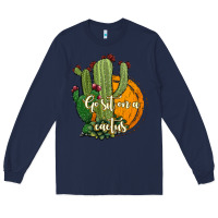 Navy cactus go sit on a cactus Long Sleeve Tee - Jasminsmagicworld