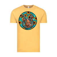 Vintage Mustard horseshoe circle Vintage Tee - JahusDesignShop