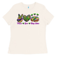 Bone Peace Love King Cake Ladies Tee - RanaPortraitStore