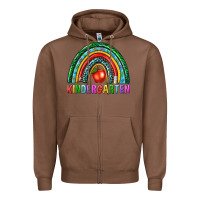 Chestnut rainbow kindergarten Zipper Hoodie - NancyCooperArtShop