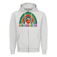 Dove Grey rainbow kindergarten Zipper Hoodie - NancyCooperArtShop