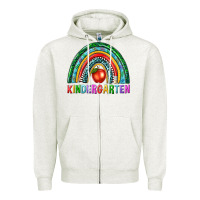 Oatmeal Heather rainbow kindergarten Zipper Hoodie - NancyCooperArtShop