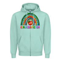 Seafoam rainbow kindergarten Zipper Hoodie - NancyCooperArtShop