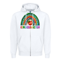 White rainbow kindergarten Zipper Hoodie - NancyCooperArtShop