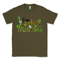 Army Green one lucky nurse Classic Tee - BarkalooDesign