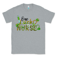 Heather Grey one lucky nurse Classic Tee - BarkalooDesign