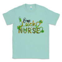 Seafoam one lucky nurse Classic Tee - BarkalooDesign