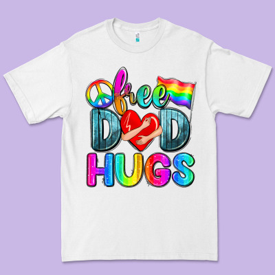 Free Dad Hugs Premium Tee Designed By Zillion Design Studio