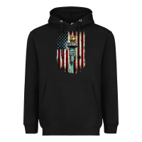 Black statue of liberty torch Heavyweight Hoodie - BarkalooDesign