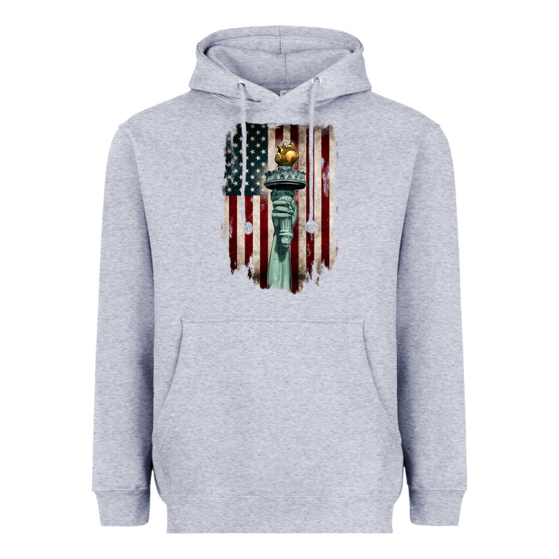 Statue Of Liberty Torch Heavyweight Hoodie by BarkalooDesign | Teevron