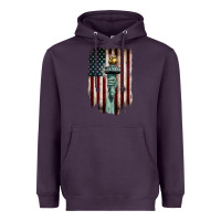 Plum statue of liberty torch Heavyweight Hoodie - BarkalooDesign