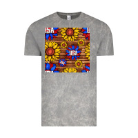 Cloud Rock usa sunflower seamless pattern Vintage Tee - BundleAndBundleShop
