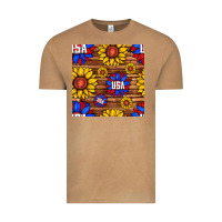 Vintage Camel usa sunflower seamless pattern Vintage Tee - BundleAndBundleShop