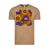 Vintage Coffee usa sunflower seamless pattern Vintage Tee - BundleAndBundleShop