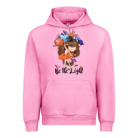 Fuchsia Pink Be the light Urban Hoodie - CowGirlArtShop