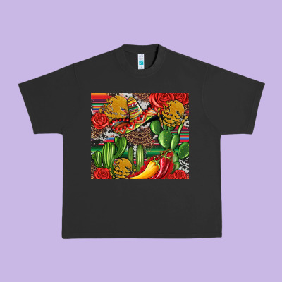 Mexican Cacti Urban Heavy Tee Designed By Artiststas