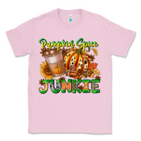 Bubblegum Pink Pumpkin Spice Junkie Classic Tee - CowhideDigitalArt