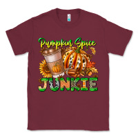 Burgundy Pumpkin Spice Junkie Classic Tee - CowhideDigitalArt