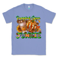 Colony Blue Pumpkin Spice Junkie Classic Tee - CowhideDigitalArt