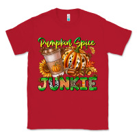 Red Pumpkin Spice Junkie Classic Tee - CowhideDigitalArt