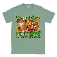 Sage Pumpkin Spice Junkie Classic Tee - CowhideDigitalArt