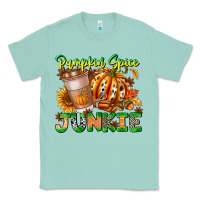 Seafoam Pumpkin Spice Junkie Classic Tee - CowhideDigitalArt