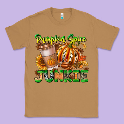 Pumpkin Spice Junkie Classic Tee Designed By Cowhidedigitalart