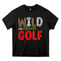 Black wild about golf Heavy Core Tee - Zillion Design Studio