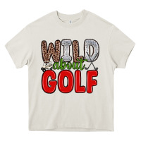 Cream wild about golf Heavy Core Tee - Zillion Design Studio