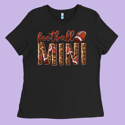 Ladies Tee football mini with leopard