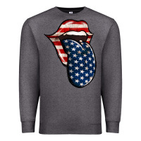 Charcoal Heather American Toungue for 4th of July Premium Sweatshirt - Bettercallsaul