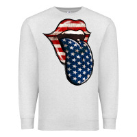 Oatmeal Heather American Toungue for 4th of July Premium Sweatshirt - Bettercallsaul