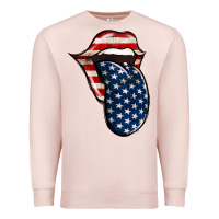 Pale Pink American Toungue for 4th of July Premium Sweatshirt - Bettercallsaul