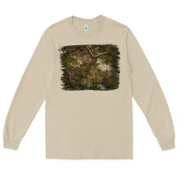 Mushroom green hunter camouflage pattern brushstroke Long Sleeve Tee - Jasminsmagicworld