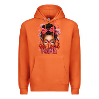 Carrot one loved mama messy bun Premium Hoodie - texasbilliewilder