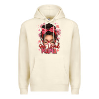 Sandshell one loved mama messy bun Premium Hoodie - texasbilliewilder