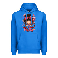 True Royal one loved mama messy bun Premium Hoodie - texasbilliewilder