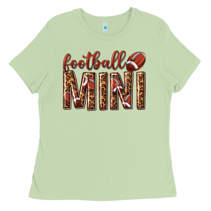 Football Mini With Leopard Ladies Tee by texasbilliewilder | Teevron