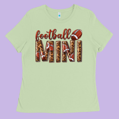 Ladies Tee football mini with leopard
