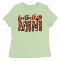 Matcha football mini with leopard Ladies Tee - texasbilliewilder