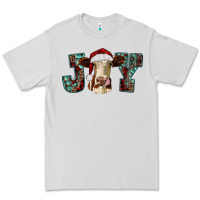 Dove Grey christmas joy with heifer cow Premium Tee - RanaPortraitStore